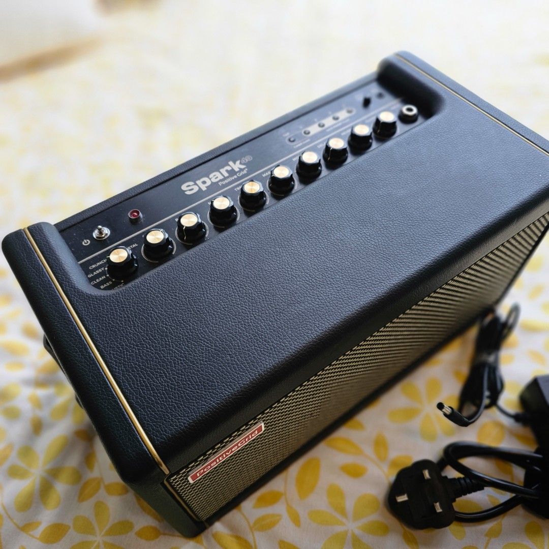 Positive Grid Spark 40 (with battery pack) (Category: Soundbars, Speakers & Amplifiers) located in Singapore. Submitted by almightymike.1 (Listing ID 1366643155, Image 2). Description: Positive Grid Spark 40 This amp is in perfect working condition. Used mostly with headphones. I'm including the Talentcell NB7102 battery pack so you can play anywhere without needing an outlet..
