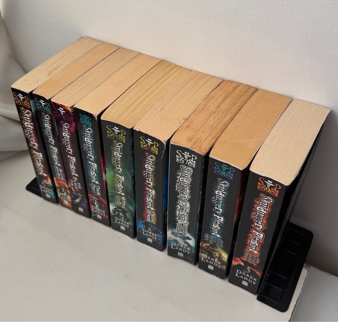 Skulduggery Pleasant Books 1-9 Paperback (Category: Storybooks) located in Valenzuela. Submitted by _sarahs (Listing ID 1366558638, Image 3). Description: Sold as a set only Most books in good/very good condition, book 9 is in brand new condition, book 7 has some water damage but the book is intact Collected these over the years bc these books were my childhood. RFS: decluttering, can no longer keep them Loc: Valenzuela City, Metro Manila Payment