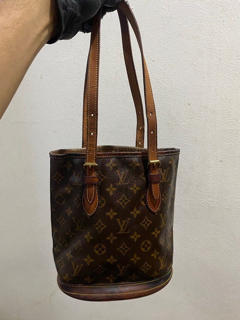 Tas LV bucket vintage 1999 monogram leather authentic (sale) net price