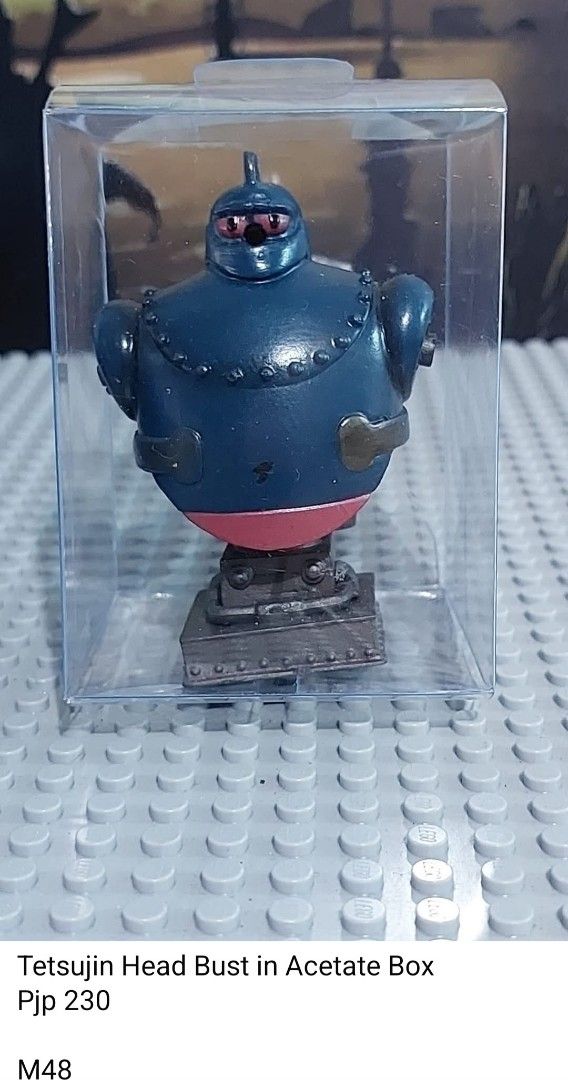 Tetsujin Head Bust in Free Acetate Box (Category: Figurines & Statues) located in Imus. Submitted by toydreamland (Listing ID 1366574171, Image 1). Description: Tetsujin Head Bust in Free Acetate Box M48 Loose, as is Php 230 only! = FREE shipping via LBC COP for purchases worth Php 1000 and above ;) Check out our other listings and save on shipping fees :).