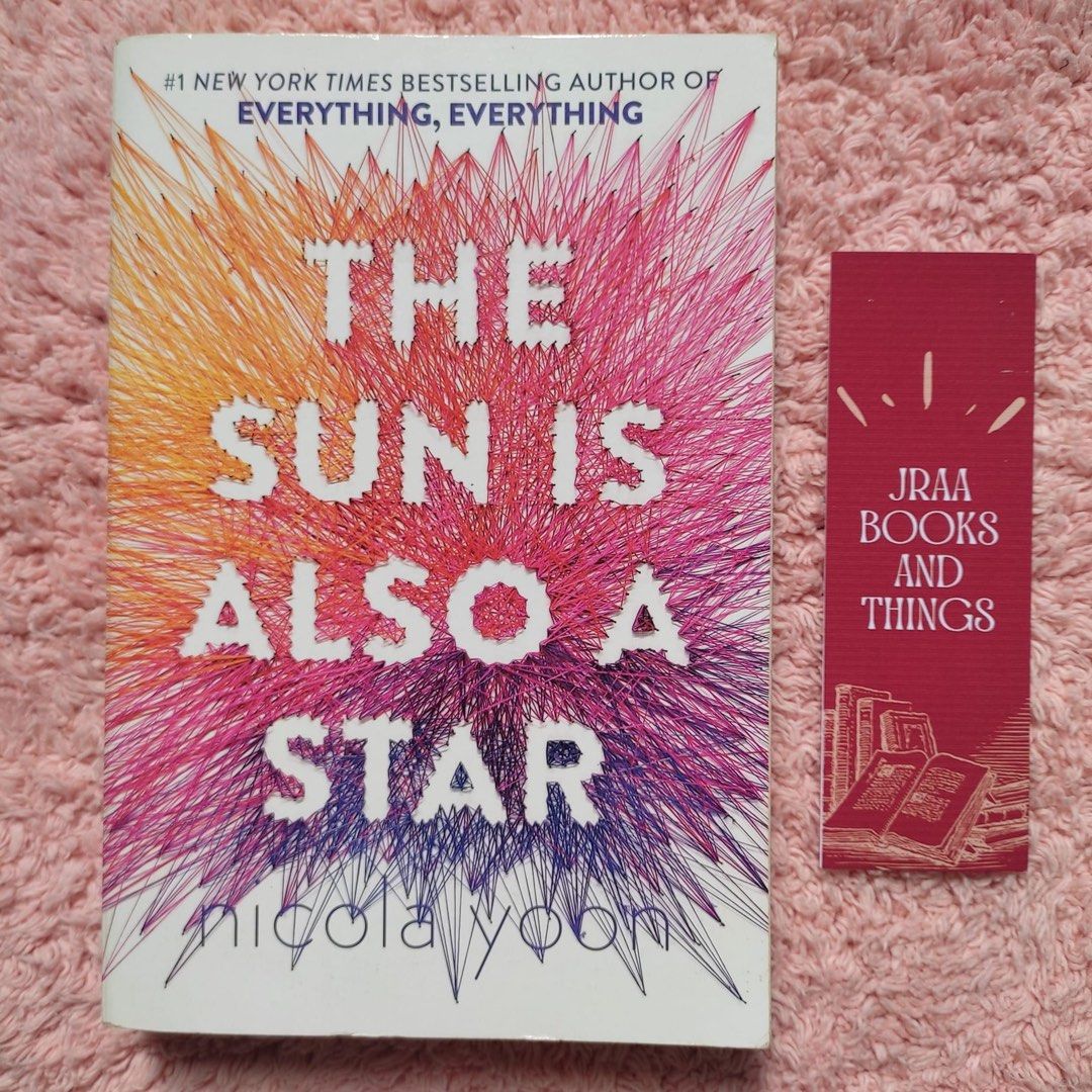 The Sun is Also a Star (preloved used book) (Category: Storybooks) located in Gattaran. Submitted by theamaeee (Listing ID 1366546319, Image 1). Description: Genre: Young Adult Fiction ✅Secondhand/Preloved authentic book ✅Paperback ✅Pages intact and complete ✅Good condition Natasha: I’m a girl who believes in science and facts. Not fate. Not destiny. Or dreams that will never come true. I’m definitely not the kind of girl who meets a cute boy on 