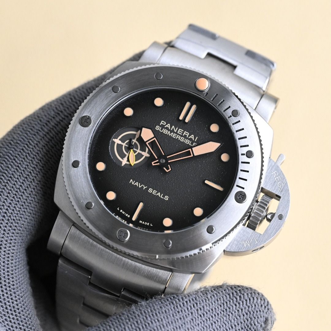 V7 Panerai SUBMERSIBLE BMG-TECH (Category: Luxury Watches) located in Marikina City. Submitted by wawiktsoum98573 (Listing ID 1366615458, Image 3). Description: The V7 SUBMERSIBLE BMG-TECH™ – 47 MM 🔥 IS EQUIPPED WITH AN IMPORTED 2555 AUTOMATIC MECHANICAL MOVEMENT ⌚️, WHICH IS MADE OF PANERAI'S NEW BMG-TECH™ MATERIAL, WHICH HAS ULTRA-HIGH STRENGTH AND SCRATCH RESISTANCE. Every watch is unique. The round indexes and skeleton hands are instantly re