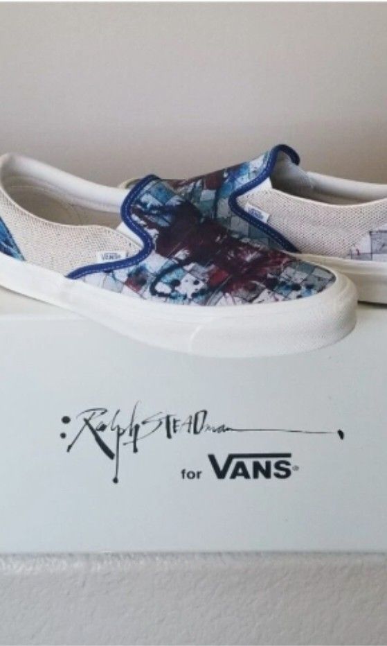 Authentic Vans Vault Ralph Steadman Limited Edition Collection Slip-On (Category: Casual Shoes) located in Bacoor. Submitted by kollective. (Listing ID 1366695928, Image 1). Description: Limited Edition Vans Collaboration with designer and illustrator Ralph Steadman Size: 23.5 - 24 cm Unisex (for both men and women) Still Slightly Negotiable ❤️ Guaranteed Authentic ❤️ Bought from Tokyo Japan for ¥34,999.00 this April as a gift supposedly, but we 