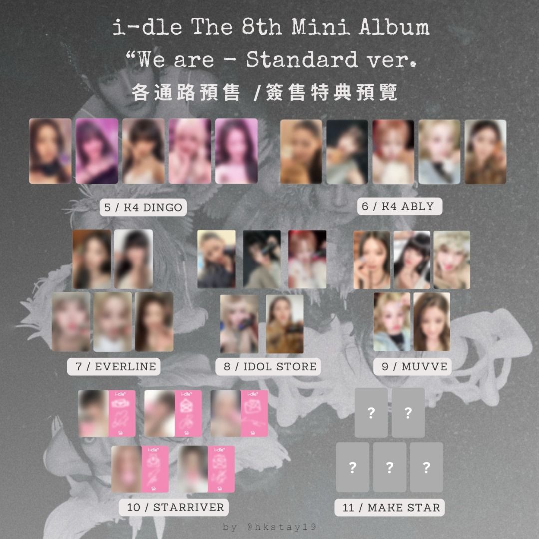 GIDLE I-DLE mini8 ktown4u 特典 トレカ 5枚セット 1 GIDLE I-DLE mini8 ktown4u 特典 トレカ 5枚セット 1 タレントカード