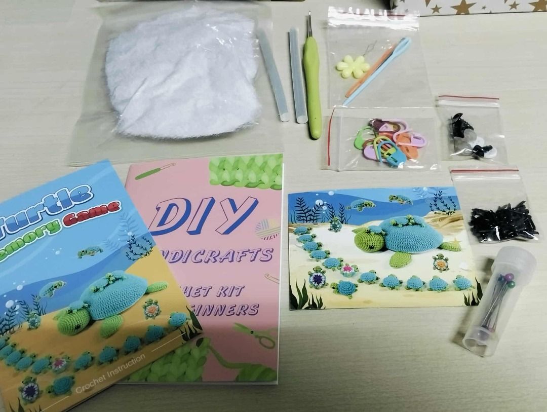 Crochet Kit For Beginners Turtle Memory Game (Category: Handmade Craft) located in Taguig. Submitted by Bloomscorner1 (Listing ID 1368264525, Image 2). Description: - a DIY Handicrafts crochet kit for beginners - Also includes craft box (7 x 7 inches).