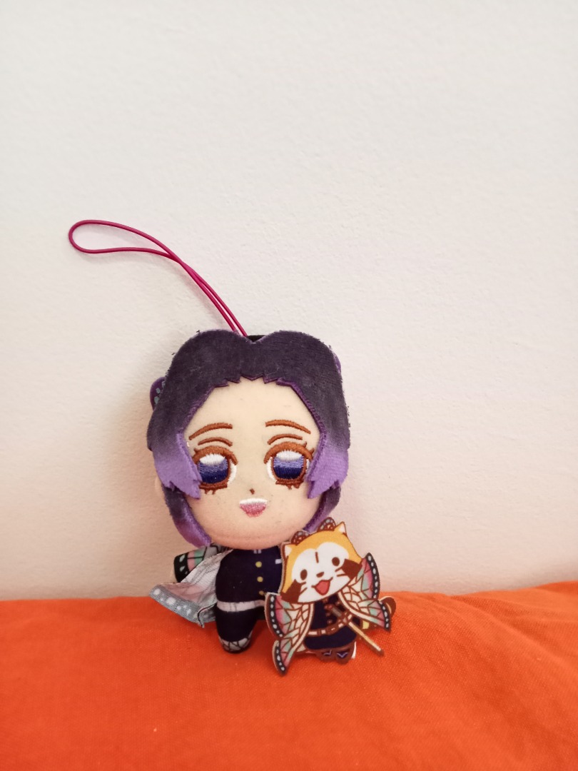Demon Slayer x Rascal the Raccoon Shinobu Strap Mascot Plush, Hobbies ...