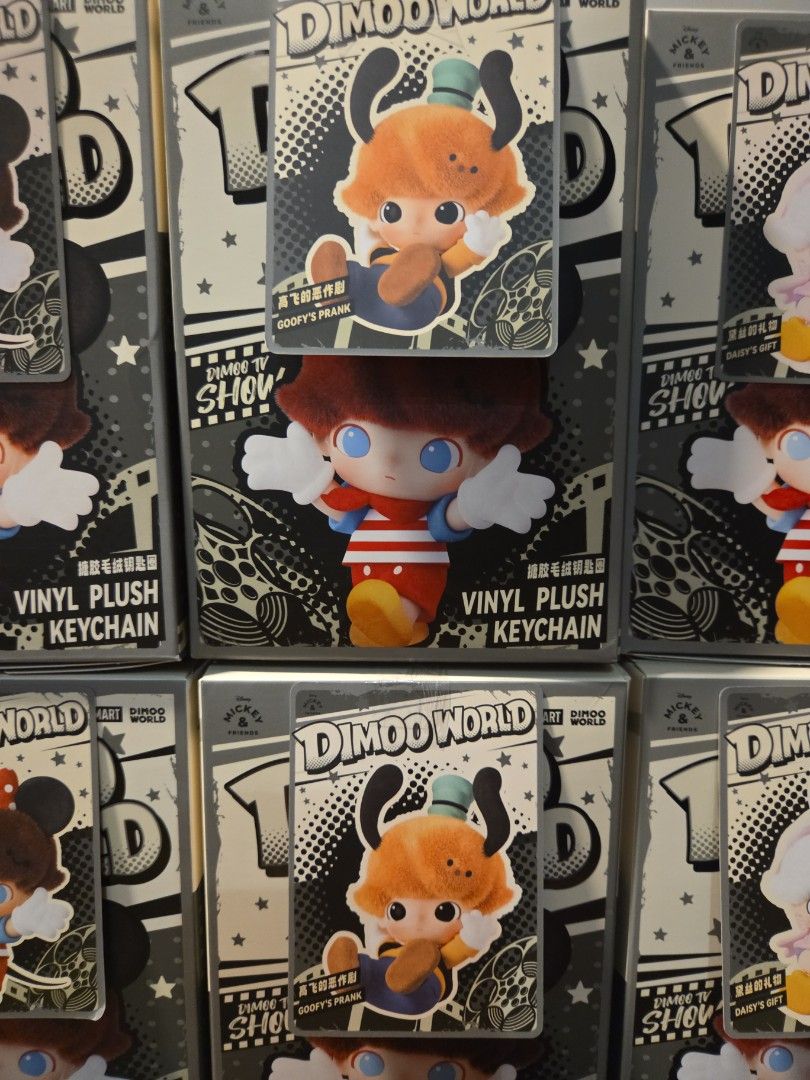 Dimoo World x disney vinyl plush daisy / goofy / Minnie mouse / chip and dale / pluto (Category: Toys & Games) located in Singapore. Submitted by lawrence.bosco (Listing ID 1368235253, Image 3). Description: Minnie mouse -40 goofy - 35 Daisy- 40 chip and dale - 55 Pluto- 35.