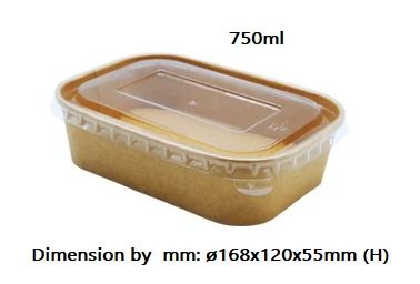 Earthpack Rectangular Kraft w/ Pet Lid (Category: Food Organization & Storage) located in Manila. Submitted by golden888onlineshop (Listing ID 1368274102, Image 3). Description: Earthpack Rectangular Kraft w/ Pet Lid Made from high-quality kraft paper, our bowls are stylish, sturdy, and available in various sizes with secure lid options. 50pcs/pack 1box x 6 packs Sizes: 500ml 7x5x1.5" 750ml 7x5x2.5" 1000ml 7x5x3" DIRECT MESSAGE FOR ORDERS/ INQUIR