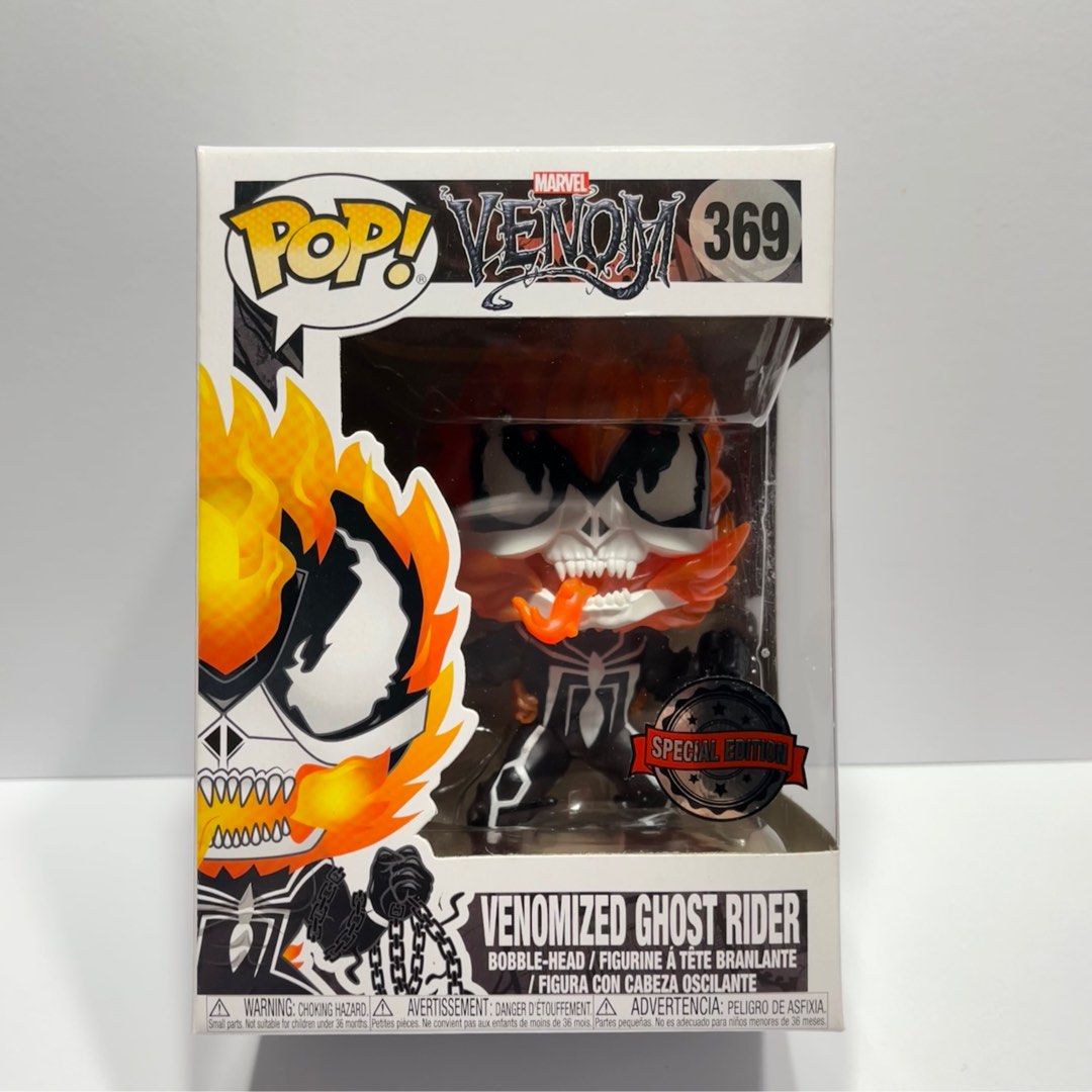Funko Pop! Marvel Venom #369 - Venomized Ghost Rider (Category: Figurines & Statues) located in Marikina City. Submitted by lostboyspidey (Listing ID 1362650148, Image 1). Description: Funko Pop! Marvel Venom #369 - Venomized Ghost Rider - with protector Payment first MOP: Gcash MOD: Lalamove, LBC .
