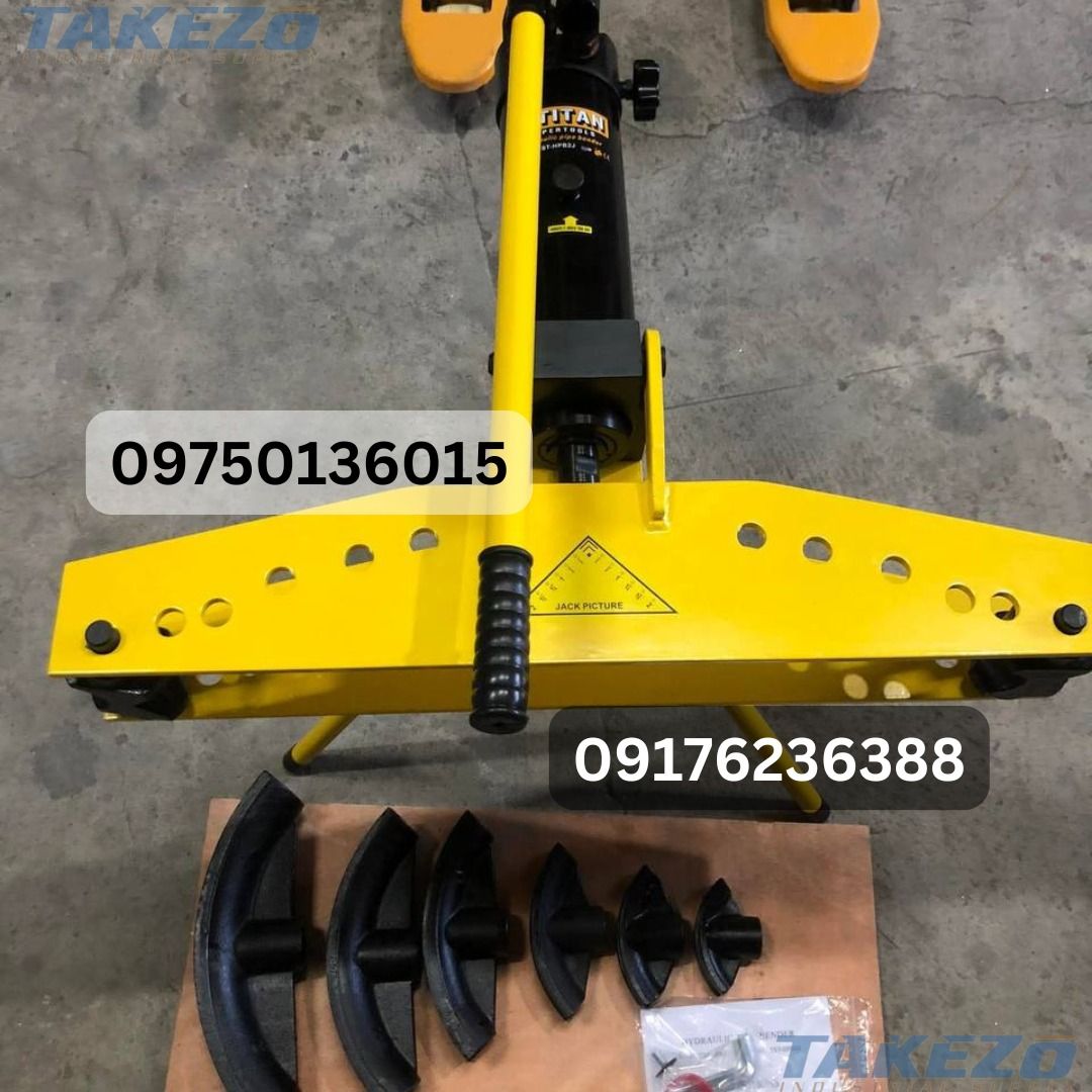 Hydraulic Pipe Bender (Category: Construction Tools & Equipment) located in Manila. Submitted by cxmgirlie (Listing ID 1368298093, Image 2). Description: Item Name: Hydraulic Pipe Bender Specs: 1/2 to 4” Model: TST-HPB4J Brand: Titan 𝐊𝐢𝐧𝐝𝐥𝐲 𝐂𝐚𝐥𝐥/𝐌𝐞𝐬𝐬𝐚𝐠𝐞 𝐮𝐬 𝐟𝐨𝐫 𝐲𝐨𝐮𝐫 𝐪𝐮𝐞𝐬𝐭𝐢𝐨𝐧𝐬 𝐚𝐧𝐝 𝐨𝐭𝐡𝐞𝐫 𝐢𝐧𝐪𝐮𝐢𝐫𝐢𝐞𝐬. 𝐀𝐋𝐋 𝐏𝐑𝐈𝐂𝐄𝐒 𝐀𝐑𝐄 𝐒𝐔𝐁𝐉𝐄𝐂𝐓 𝐓𝐎 𝐂𝐇𝐀𝐍𝐆𝐄 𝐖𝐈𝐓𝐇𝐎𝐔𝐓 𝐏𝐑𝐈𝐎𝐑 𝐍𝐎𝐓𝐈𝐂𝐄. A