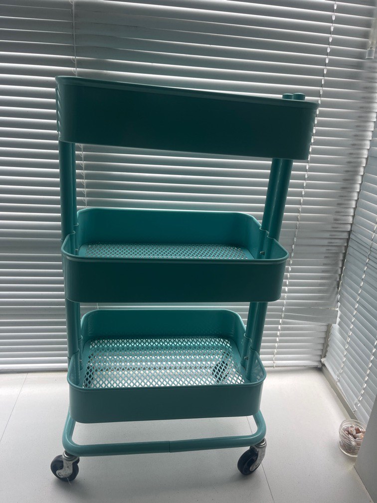 IKEA Raskog - turquoise, Furniture & Home Living, Furniture, Shelves ...