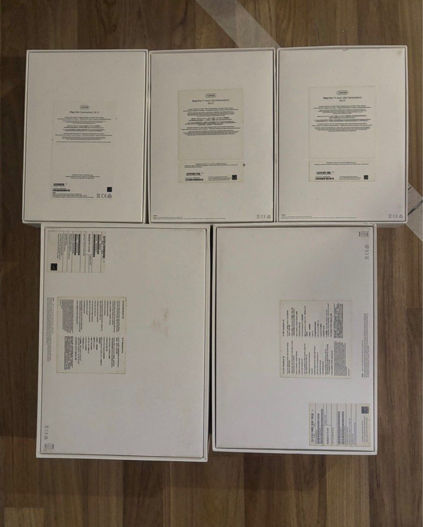 iPad EMPTY boxes (Category: Storage Boxes & Baskets) located in Singapore. Submitted by calmocean62 (Listing ID 1368331501, Image 2). Description: EMPTY BOXES What u see is what u get Each for $5 get all for $15 Self collect only Or pay postage .