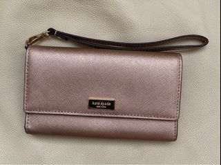 Kate Spade wallet with card slots and cell phone compartment in gold629776546698261124