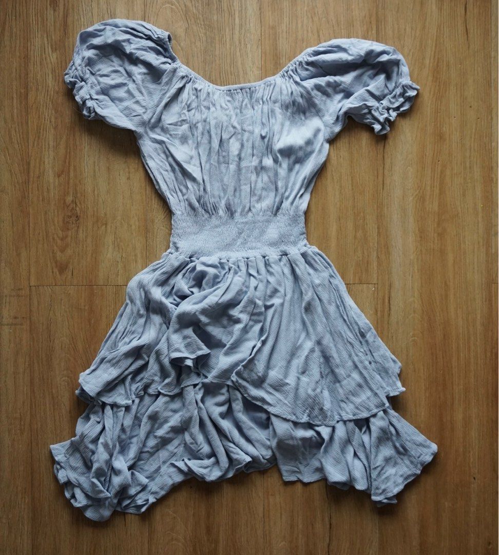 Mini Fairy Dress - light blue (Category: Dresses) located in Pasay City. Submitted by beansshop (Listing ID 1368242296, Image 2). Description: LAST PRICE, no haggling 💛 never used rfs: wrong size Gcash or bank transfer Lalamove or j&t Taft, Pasay.