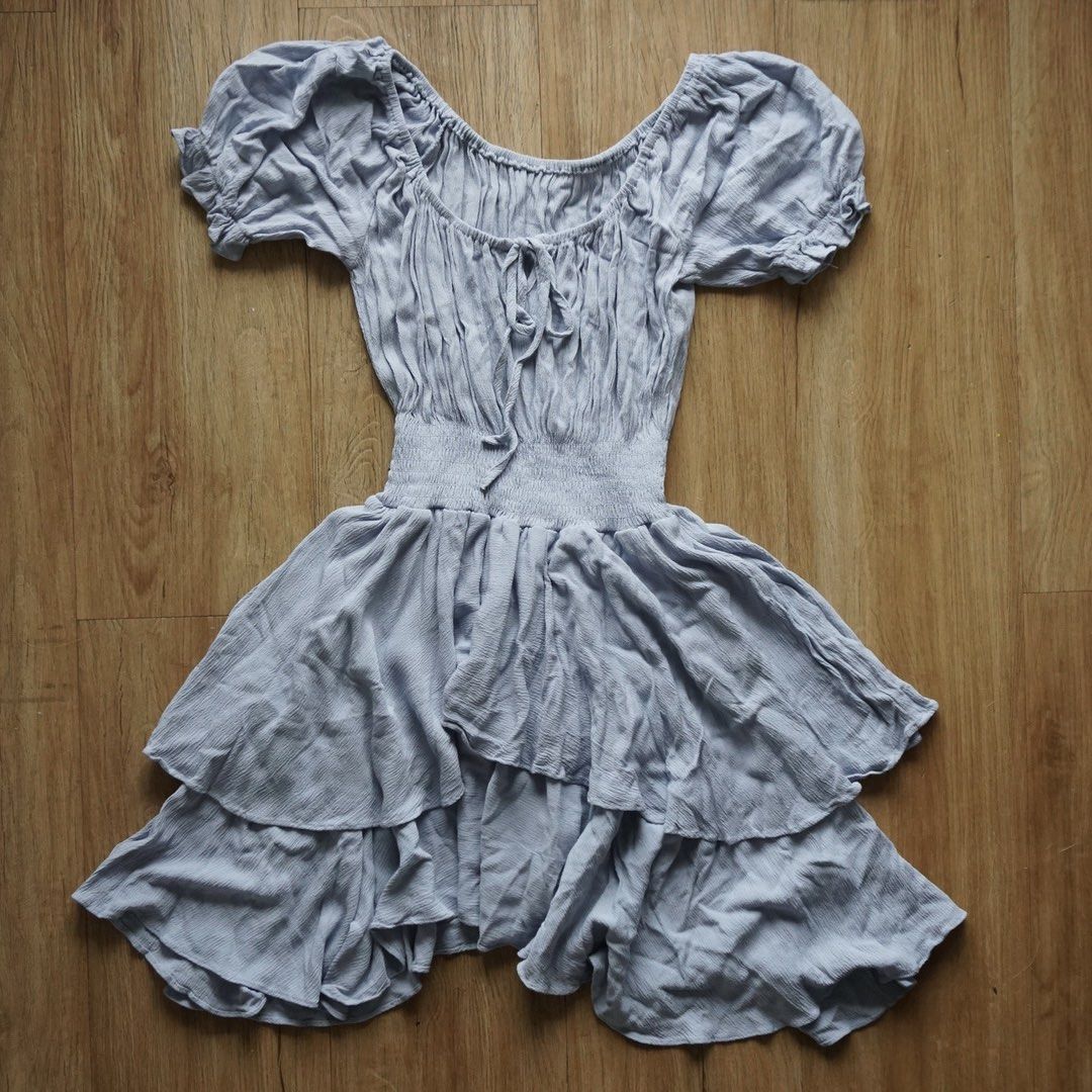 Mini Fairy Dress - light blue (Category: Dresses) located in Pasay City. Submitted by beansshop (Listing ID 1368242296, Image 1). Description: LAST PRICE, no haggling 💛 never used rfs: wrong size Gcash or bank transfer Lalamove or j&t Taft, Pasay.