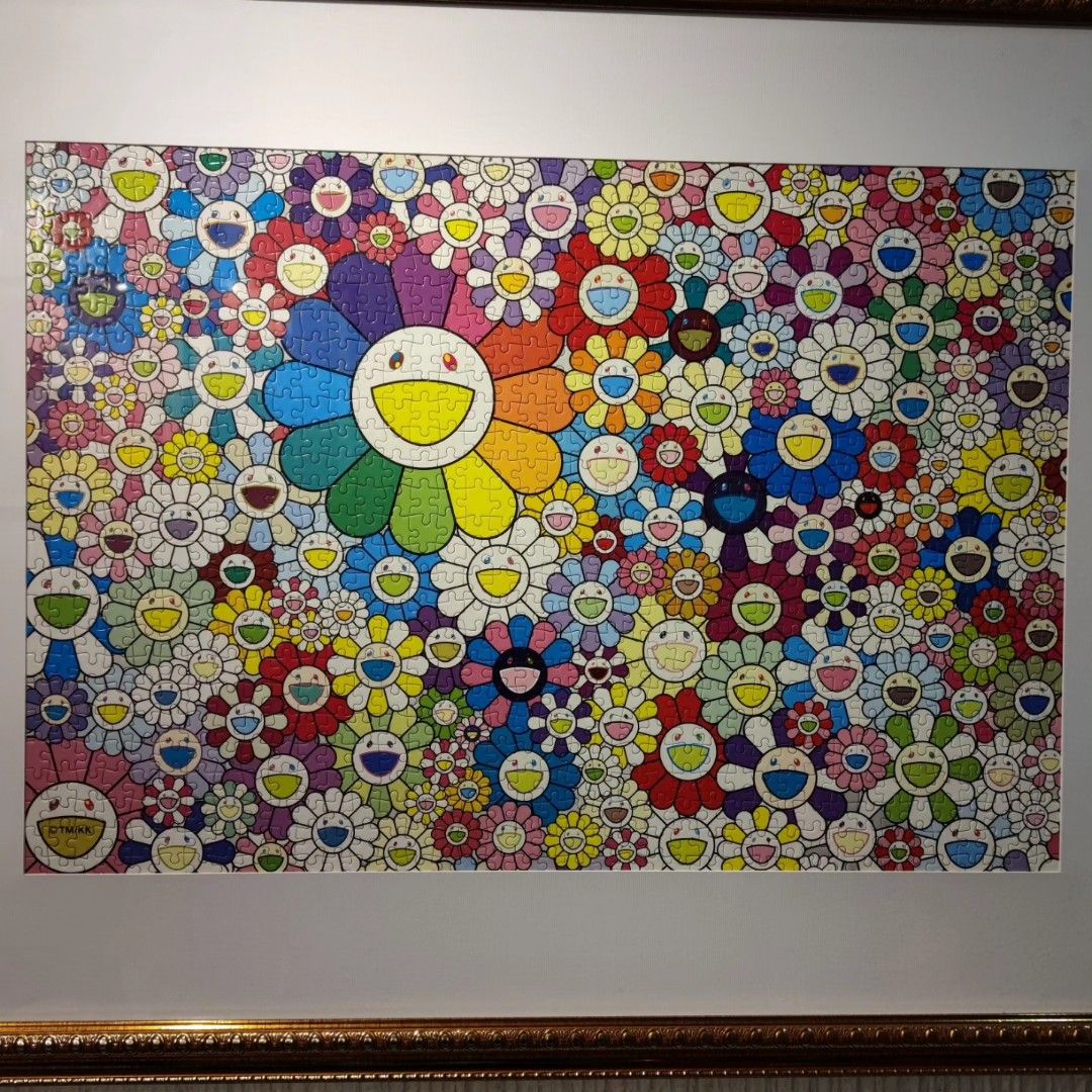 Murakami Flower jigsaw puzzles 1000 pcs with frame (Category: Art & Prints) located in Manila. Submitted by gochupsshop888 (Listing ID 1368232649, Image 1). Description: Takashi Murakami Flower jigsaw puzzles 1000 pcs Completion size: 51 x 73.5cm with frame.