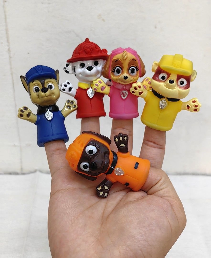 Paw Patrol Finger Puppets (Category: Kids Toys) located in Las Pinas. Submitted by offtonewhome (Listing ID 1368263304, Image 1). Description: With free lights and sound Paw Patrol badge. Working but medyo sira na ata ung sound ng badge #luvearth.