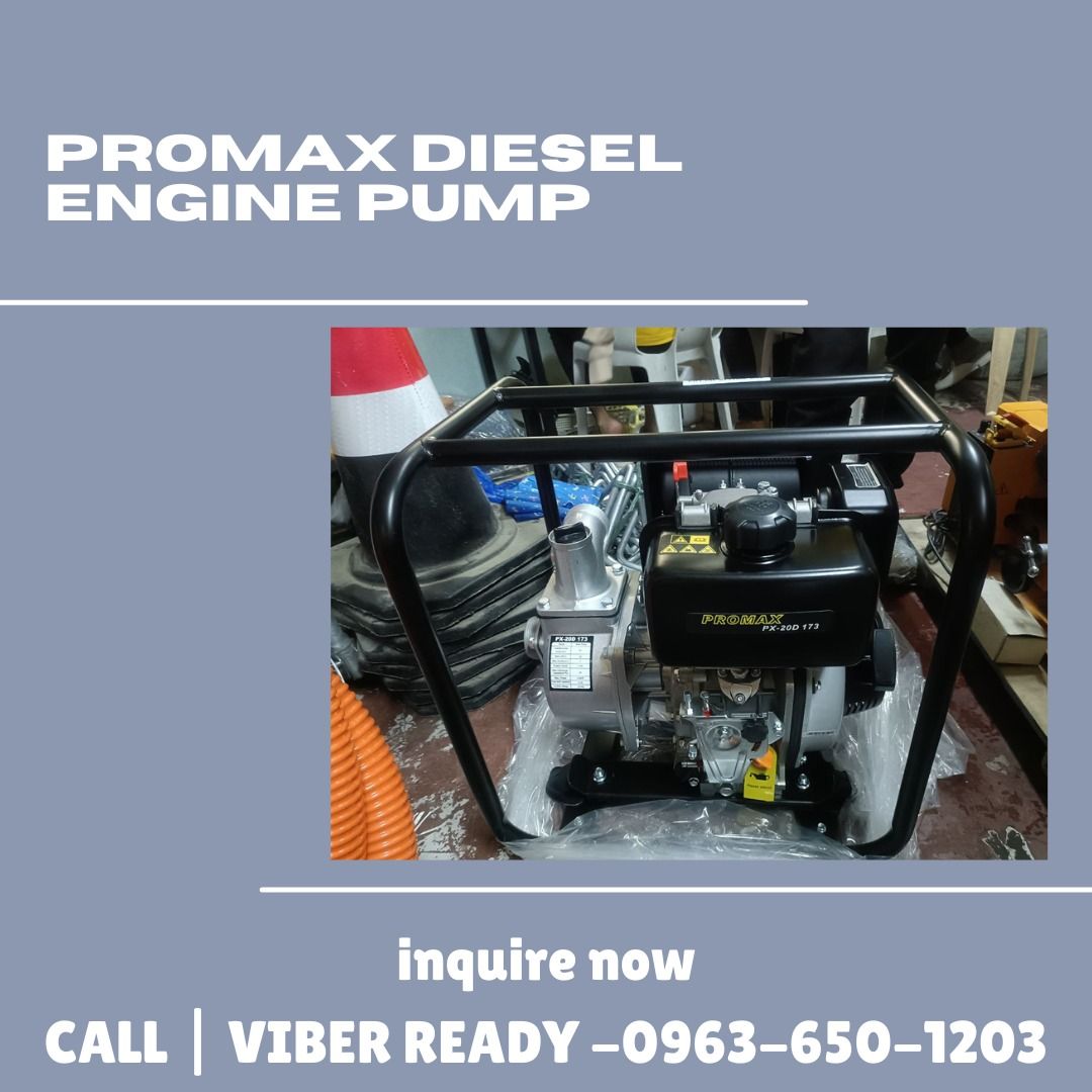 PROMAX DIESEL ENGINE PUMP (Category: Other Home Furniture) located in Manila. Submitted by elizamarie29 (Listing ID 1368295082, Image 1). Description: .