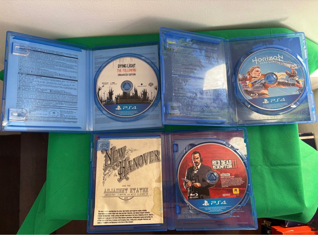 PS4 GAMES TRIO! Dying Light, Red Dead Redemption, Horizon Zero Dawn (Category: PlayStation) located in Manila. Submitted by blissful_bargain_bazaar (Listing ID 1368235906, Image 3). Description: BUY INDIVIDUALLY, OR GET ALL FOR ONLY 2500! (PHP 149 OFF!) Title: Dying Light The Following (Enhanced Edition) Genre: Survival Horror, FPS, Parkour PHP 999 The game is about surviving a zombie outbreak in the hopes of finding a cure. _________________ Tit