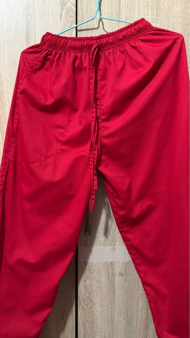 Red scrubsuit (Category: Sets or Coordinates) located in Quezon City. Submitted by shemboti (Listing ID 1368236361, Image 2). Description: Top and Bottom set (M) for only 380 pesos + sf - I have two sets hehe both medium din Used for 3 days lang because extra ko lang siya. Like new!!! .
