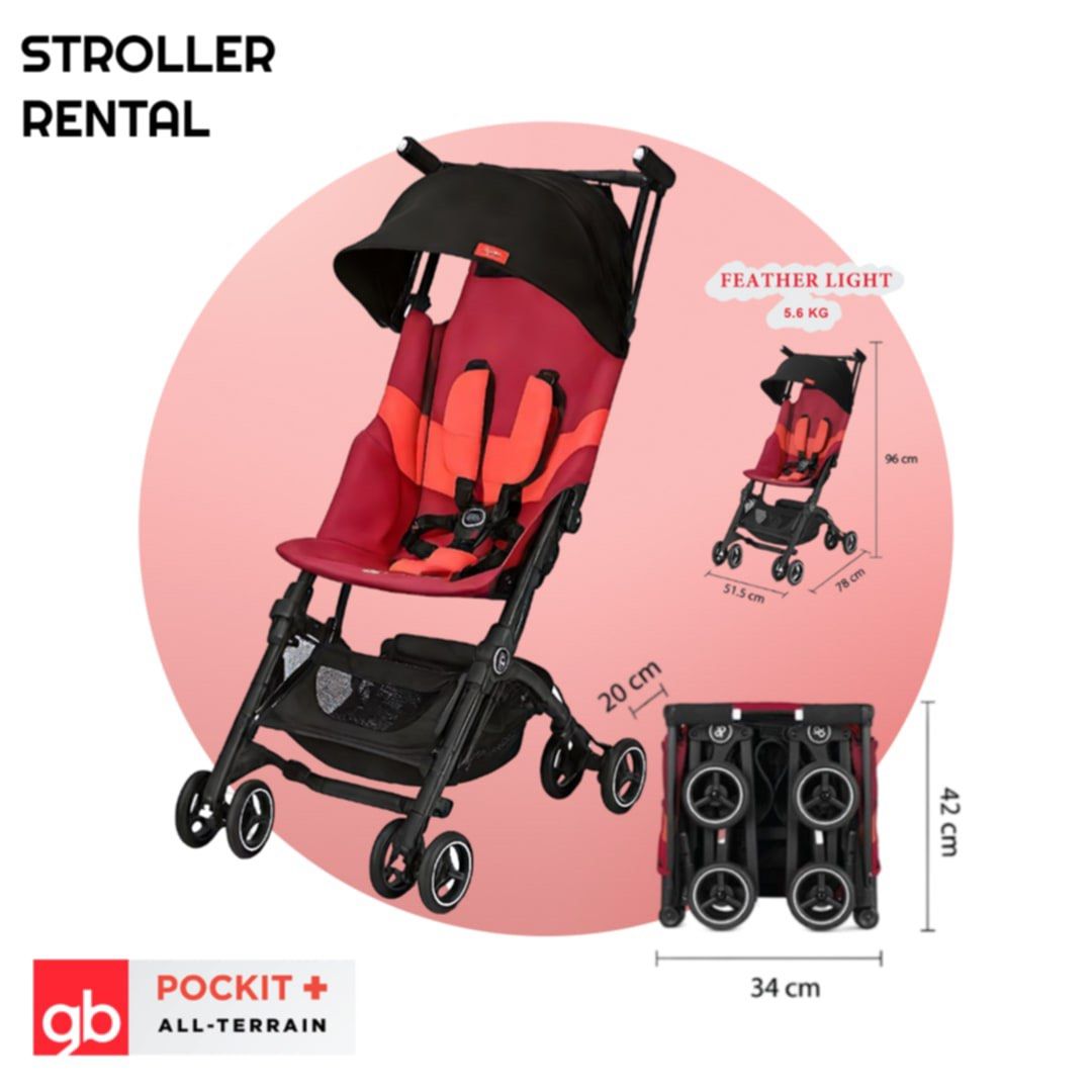 RENT ONLY: Gb Pockit+ All Terrain Stroller (Category: Strollers) located in Imus. Submitted by mcsclothing (Listing ID 1368321739, Image 2). Description: Dm us at our FB Page: Shop My Closet Brand: Goodbaby Model: Pockit Plus All Terrain Color: Brown ✅ Cabin Size Approved More details at the cover photo .