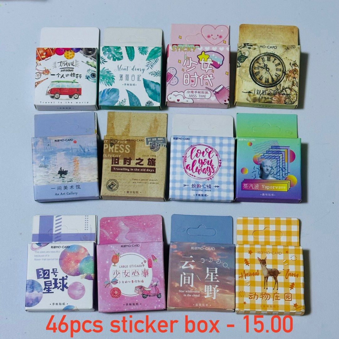 TAKE ALL Stationeries stationery set stickers for journaling (Category: Stationery & School Supplies) located in Quezon City. Submitted by queerlady (Listing ID 1368366649, Image 2). Description: Pls see each photo for prices All brand new Rfs: shop closed Location: Novaliches.