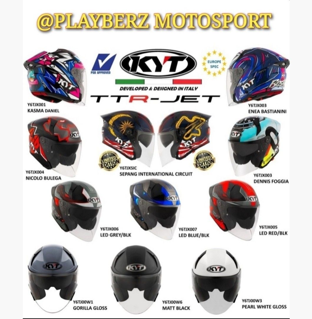 SUNDAY HELMET SHOP.. 🤗💖!! (Category: Motorcycle Apparel) located in Singapore. Submitted by playberzmotosport (Listing ID 1368389014, Image 3). Description: THINKING OF GETTING A NEW HELMET.., RAINCOAT.., BLUETOOTH.. HELMET VISOR.. ON SUNDAY.. 😒🤔?!? YESS.. YOUR IDEAL HELMET SHOP "PLAYBERZ MOTOSPORT" IS OPEN ON EVERY SUNDAY.. 🤗😁💖!! VARIETY OF CHOICES AND GREAT DISCOUNTS WILL BE GIVEN TO ALL OUR CUSTOMERS..🤩😍!! NOT TO FORGET EVERY HELMET P