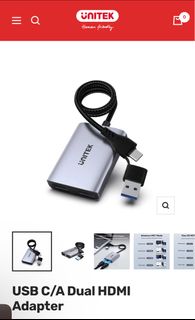 (Unitech) USB C/A Dual HDMI Adapter63009252428035110