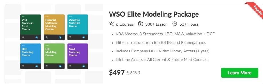 WSO Elite Modeling Program (Category: Desktops) located in Singapore. Submitted by chaochaoo (Listing ID 1368310065, Image 1). Description: Wallstreet Oasis modelling program, original price US$500. Will provide login details to website All excels and videos included Topics: VBA Macros in Excel Course Financial Statement Modeling Course Discounted Cash Flow (DCF) Modeling Course Valuation Modeling Course M&A Modeling Course LBO Modeling Course ht