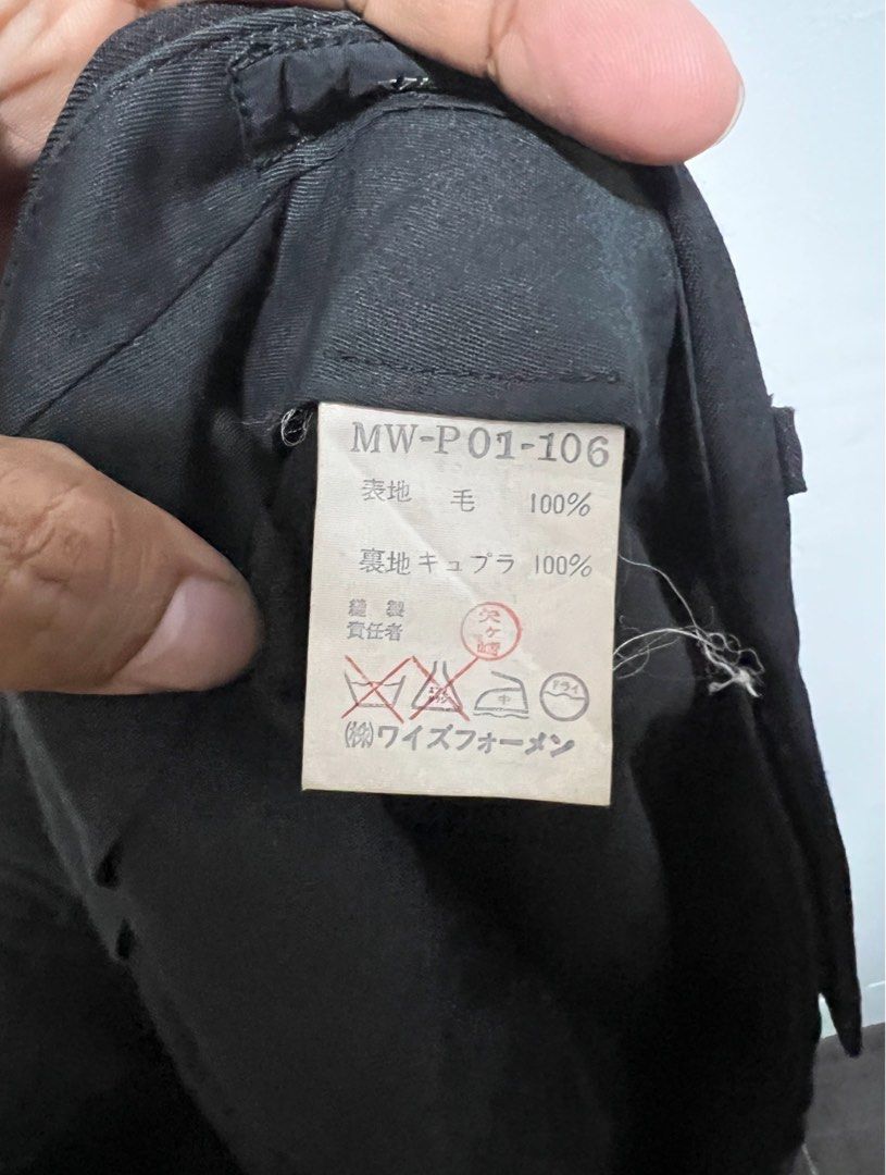 Yohji Yamamoto x Y’s for Men Wool Trousers (Category: Trousers) located in Makati City. Submitted by blkscndl (Listing ID 1368237870, Image 2). Description: size is L - fits 30 waist lining is cupro +sf.