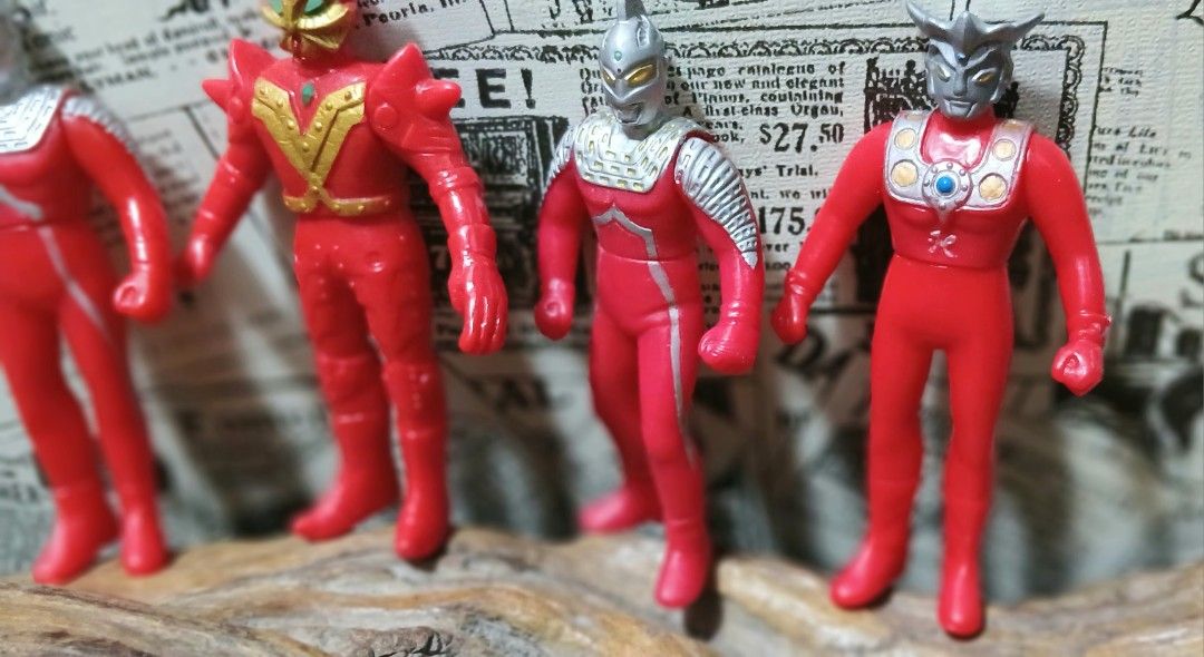 1995 Bandai/Yutaka Ultraman Sofubi (Soft Vinyl Figure) Minis - Set of 4 (TAKE ALL) (Category: Figurines & Statues) located in Paranaque City. Submitted by makalumavintagestoreph (Listing ID 1368500268, Image 3). Description: 1995 Bandai/Yutaka Ultraman Sofubi (Soft Vinyl Figure) Minis - Set of 4 (TAKE ALL) ●Ultra Seven, Ultra Monster, Ultra Hero Condition: As is (Well used) Price: P300 Size: 8 cm.
