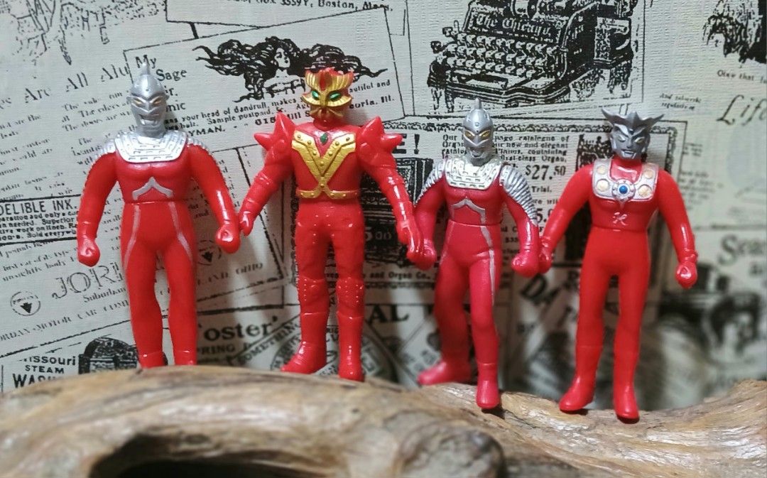 1995 Bandai/Yutaka Ultraman Sofubi (Soft Vinyl Figure) Minis - Set of 4 (TAKE ALL) (Category: Figurines & Statues) located in Paranaque City. Submitted by makalumavintagestoreph (Listing ID 1368500268, Image 1). Description: 1995 Bandai/Yutaka Ultraman Sofubi (Soft Vinyl Figure) Minis - Set of 4 (TAKE ALL) ●Ultra Seven, Ultra Monster, Ultra Hero Condition: As is (Well used) Price: P300 Size: 8 cm.