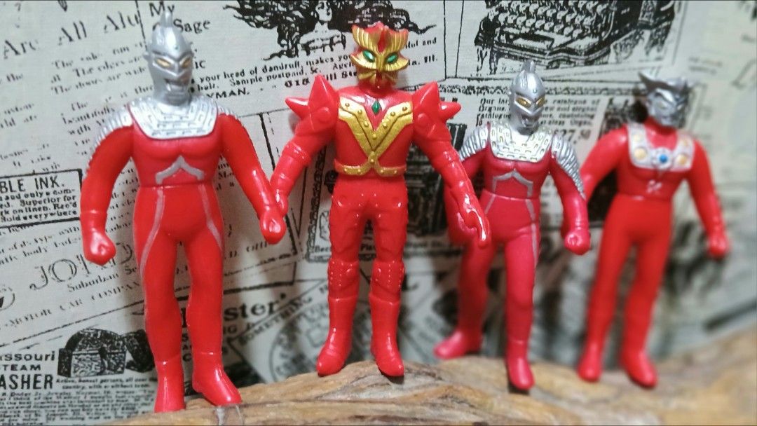 1995 Bandai/Yutaka Ultraman Sofubi (Soft Vinyl Figure) Minis - Set of 4 (TAKE ALL) (Category: Figurines & Statues) located in Paranaque City. Submitted by makalumavintagestoreph (Listing ID 1368500268, Image 2). Description: 1995 Bandai/Yutaka Ultraman Sofubi (Soft Vinyl Figure) Minis - Set of 4 (TAKE ALL) ●Ultra Seven, Ultra Monster, Ultra Hero Condition: As is (Well used) Price: P300 Size: 8 cm.