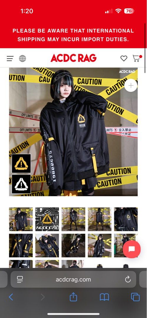 ACDCRAG ERROR CODE JACKET （分類：其他上衣）位於 Hong Kong。 由 kyla030 提交（商品編號 1368441043，圖片 1）。簡介： 90%新 只穿過一次 實物圖可dm。