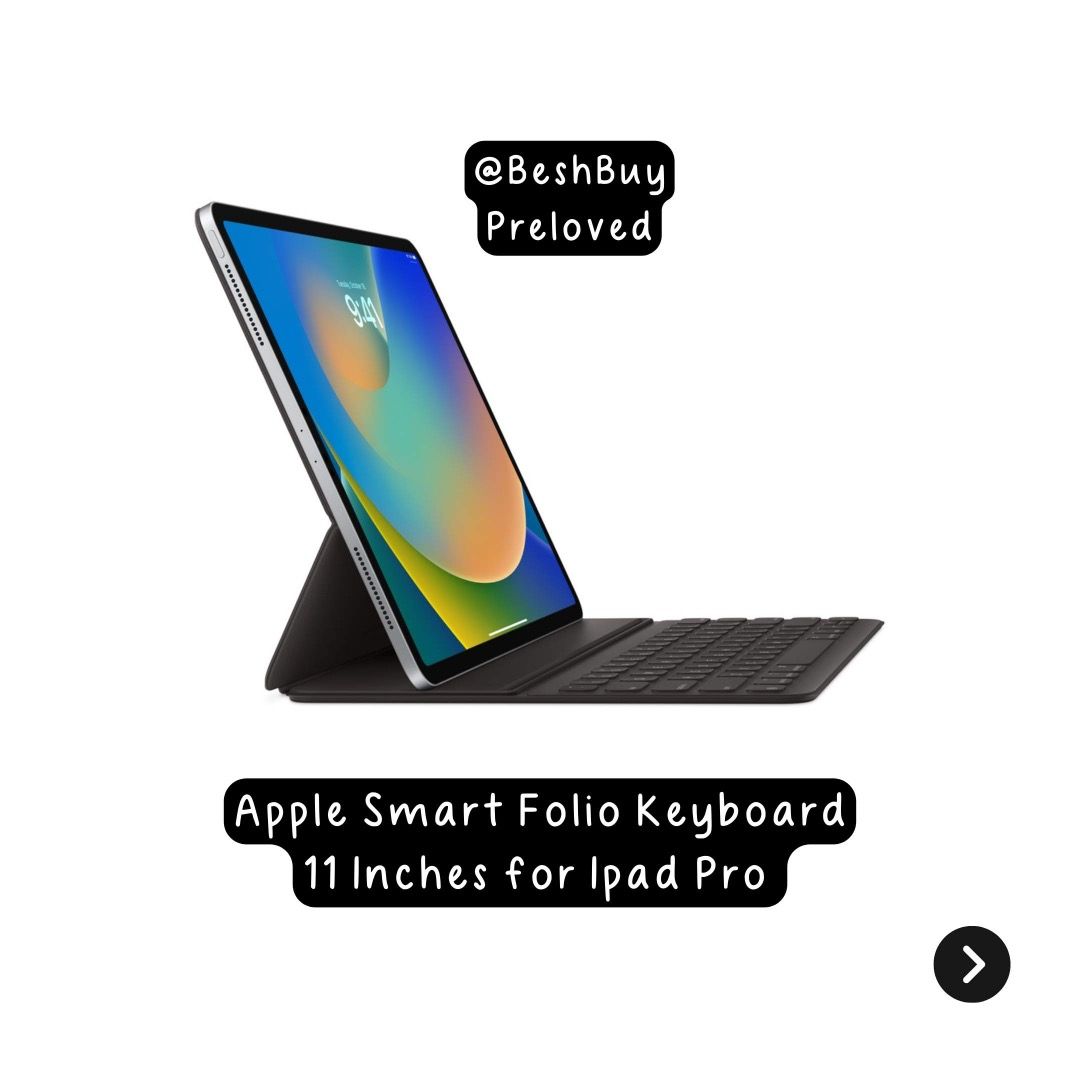 Apple Smart Folio Keyboard 11 Inches for Ipad Pro (Category: Computer Keyboard) located in Makati City. Submitted by beshbuy (Listing ID 1368491724, Image 1). Description: Apple Smart Folio Keyboard 11 Inches for Ipad Pro PRELOVED - Lightly used and in good condition - with box Slight negotiable no low baller please. MOP BPI, BDO, GCASH, MAYA Shipping via grab or gogoexpress for same day delivery I can only deliver 730pm onwards No meet ups .