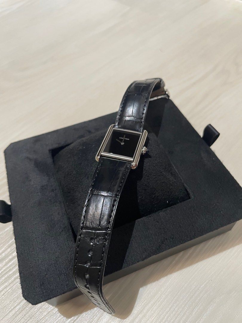 Authentic Cartier Tank Must Large (Category: Luxury Watches) located in Quezon City. Submitted by breakmyfashion (Listing ID 1368509126, Image 2). Description: Definitely a collector’s piece. Tank must is one of Cartier’s classic pieces. Comes with box, dust bag, warranty and receipt. .