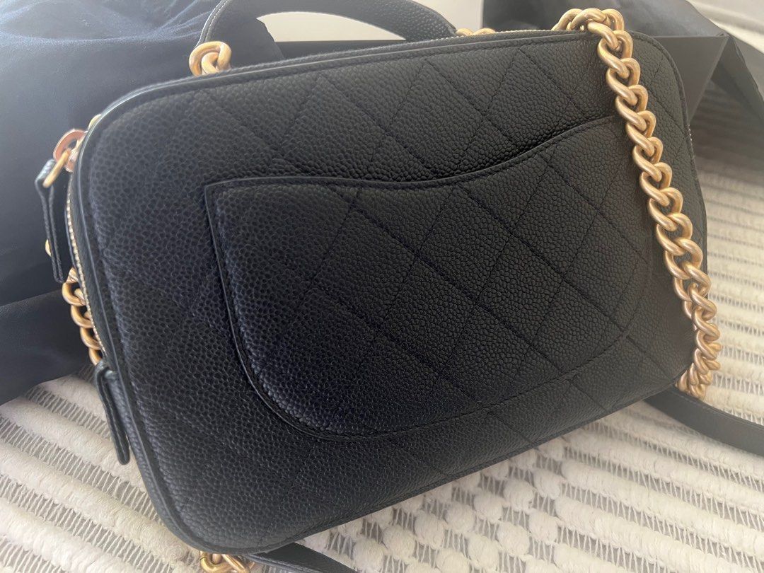 Authentic Chanel Affinity Camera Case Bag GHW (Category: Luxury Bags & Wallets) located in Quezon City. Submitted by breakmyfashion (Listing ID 1368515016, Image 3). Description: Used less than 5x since then. This bag is in tiptop condition with no scratches or scuffing marks. It’s as good as brand new, bag condition wise. .