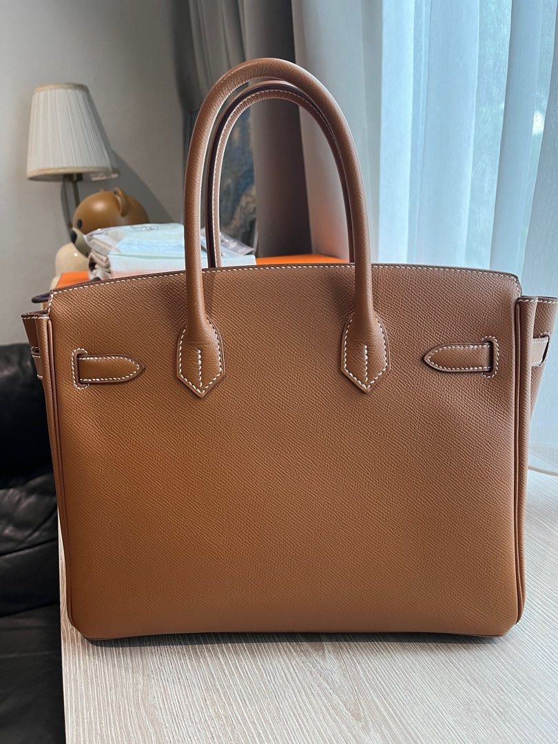 Authentic Hermes Birkin 30 Epsom Gold GHW (Category: Luxury Bags & Wallets) located in Quezon City. Submitted by breakmyfashion (Listing ID 1368505562, Image 3). Description: Stamp: Y Year 2020 Condition: 9.9/10 Used less than 5x and condition is like brand new. .