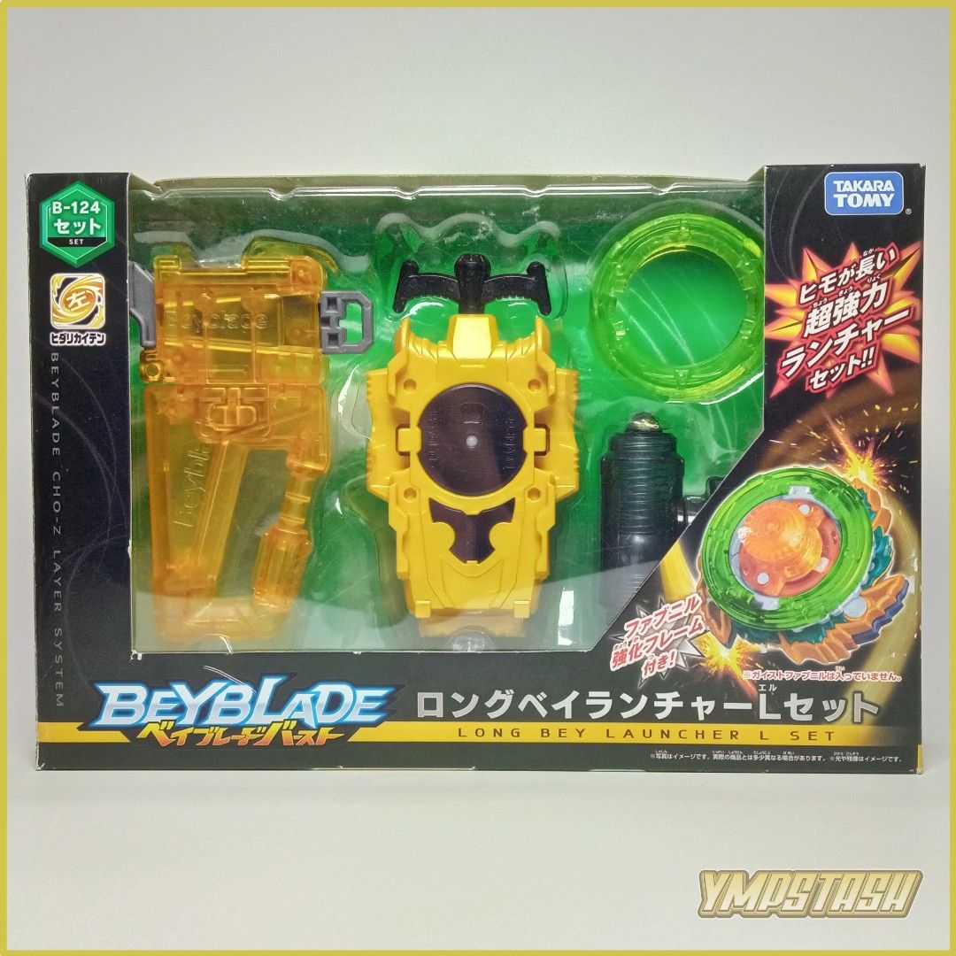 B-124 Beyblade Long BeyLauncher L Set Free Dela Hoya (Category: Action & Battle Toys) located in Paranaque City. Submitted by ympstash (Listing ID 1368496013, Image 1). Description: WYSIWYG *there's a small tear on the box, please refer to photos ✔️MOP: Gcash/Maya/SeaBank ✔️MOD: Lalamove/Flash Thanks.