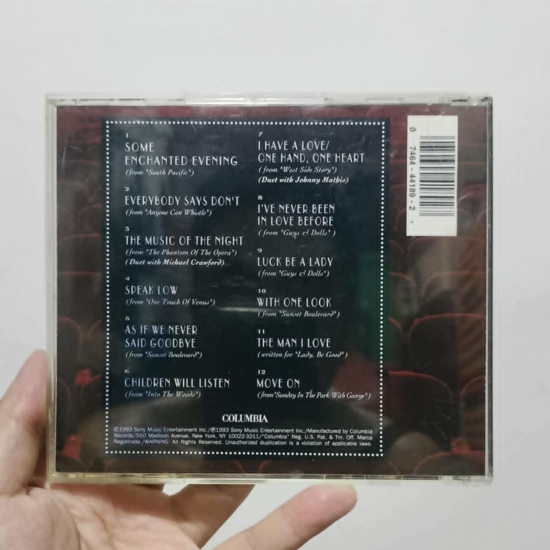 BARBRA STREISAND: Back to Broadway (Category: CDs & DVDs) located in Antipolo. Submitted by thriftsource (Listing ID 1368411511, Image 2). Description: BARBRA STREISAND: Back to Broadway Selling Price: Php199+sf Condition: Good Condition Location: Antipolo City, Rizal Mode of Payment: GCash Mode of Delivery: J&T, LBC, Lalamove For inquiries, feel free to message me. Maraming salamat po :)).