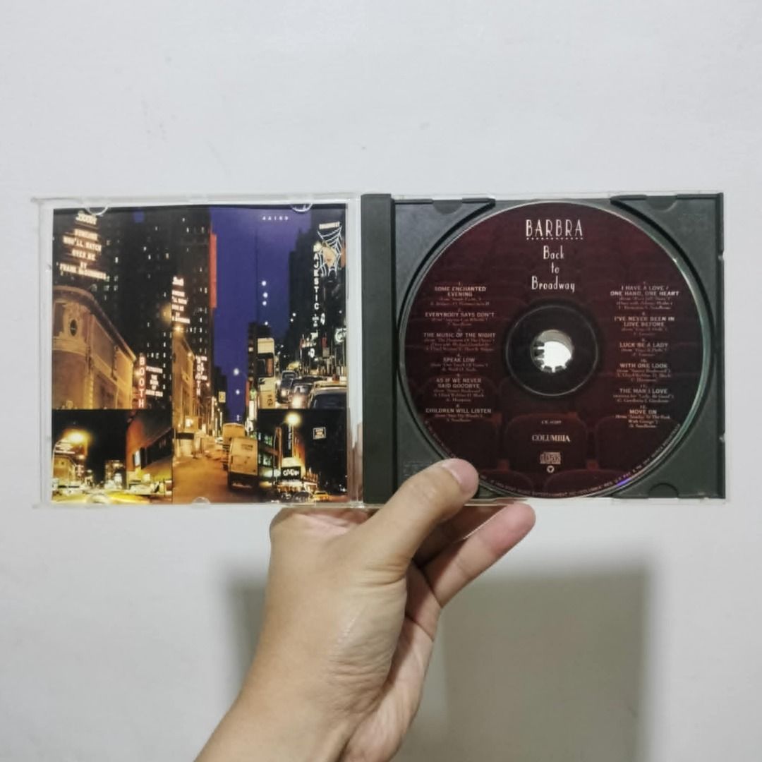 BARBRA STREISAND: Back to Broadway (Category: CDs & DVDs) located in Antipolo. Submitted by thriftsource (Listing ID 1368411511, Image 3). Description: BARBRA STREISAND: Back to Broadway Selling Price: Php199+sf Condition: Good Condition Location: Antipolo City, Rizal Mode of Payment: GCash Mode of Delivery: J&T, LBC, Lalamove For inquiries, feel free to message me. Maraming salamat po :)).
