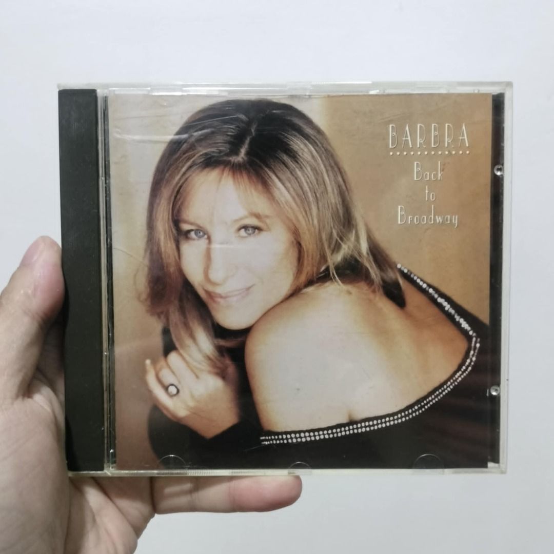 BARBRA STREISAND: Back to Broadway (Category: CDs & DVDs) located in Antipolo. Submitted by thriftsource (Listing ID 1368411511, Image 1). Description: BARBRA STREISAND: Back to Broadway Selling Price: Php199+sf Condition: Good Condition Location: Antipolo City, Rizal Mode of Payment: GCash Mode of Delivery: J&T, LBC, Lalamove For inquiries, feel free to message me. Maraming salamat po :)).