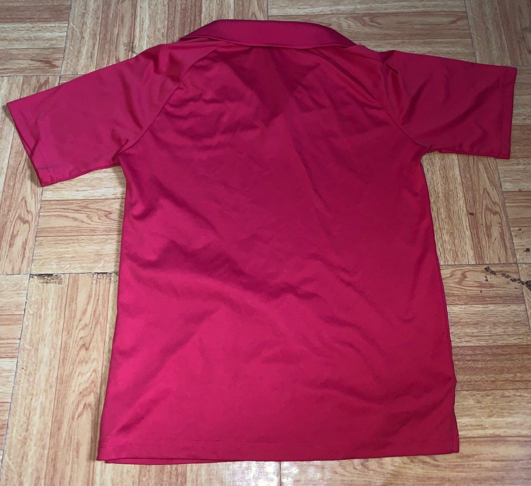 BCG Red Nylon cloth Polo Shirt (Category: Tshirts & Polo Shirts ) located in Manila. Submitted by louisarrts (Listing ID 1368483310, Image 2). Description: Large (14/16). Comfy red polo shirt. Mainly made out of nylon cloth.