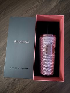 Blackpink x Starbucks tumbler in rhinestones