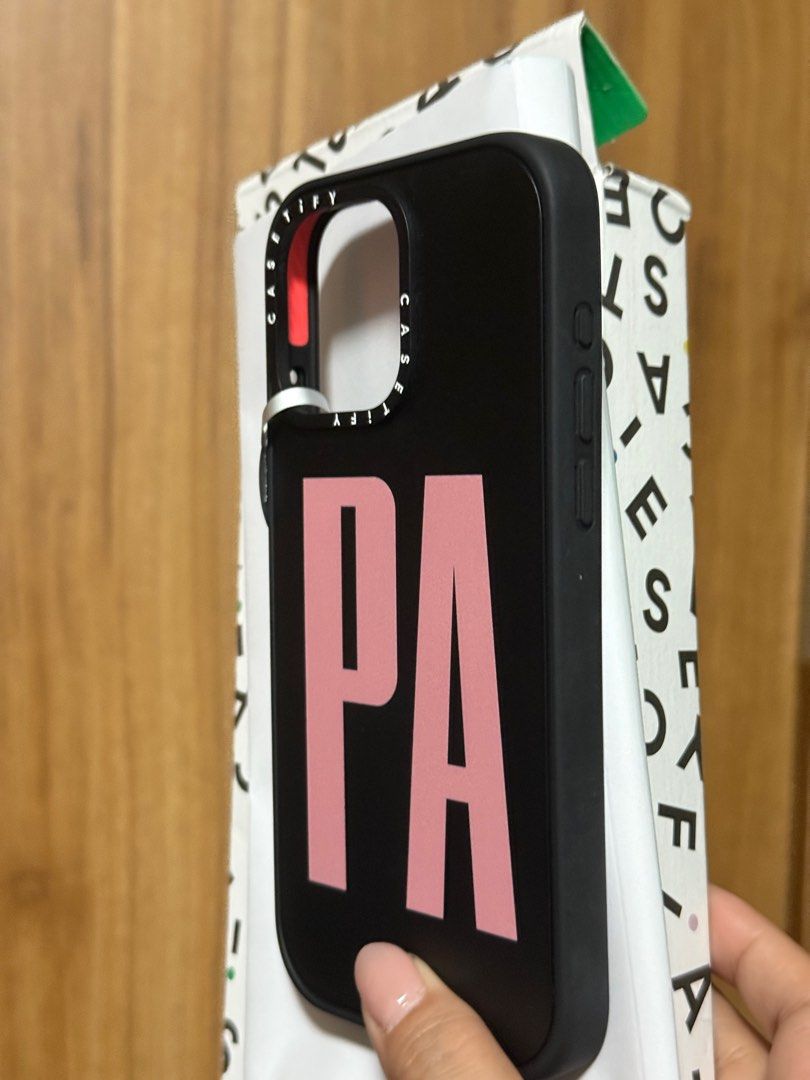 Casetify Impact iPhone 15 Pro Max Case Customized (Category: Cases & Sleeves) located in San Juan City. Submitted by casesbywildlavender (Listing ID 1368555445, Image 2). Description: Authentic with box and QR With initials “PA” Lalamove ready 📍Shaw Blvd, Mandaluyong.