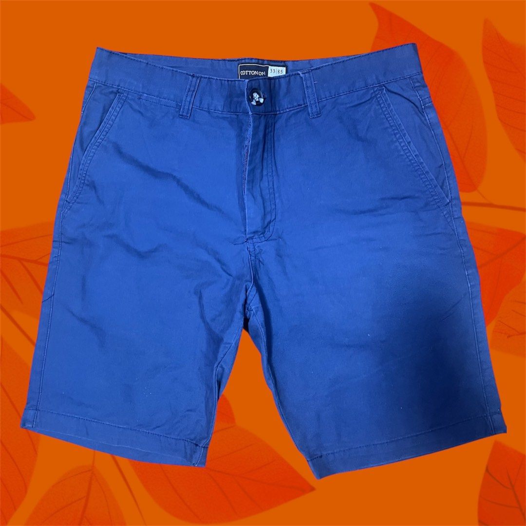 Cotton On Chino Shorts (Category: Shorts) located in Valenzuela. Submitted by gotdrip (Listing ID 1368499007, Image 1). Description: Elevate your casual wardrobe with these Cotton On Chino Shorts in a sleek navy blue finish. Designed for all-day comfort and effortless style, these shorts feature a classic fit with a 33-inch waist, offering just the right amount of room without sacrificing shape. Crafted from premium cotton with a touch of stretch