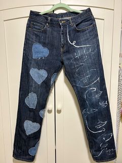 United Arrows & Sons Sashiko Jeans, Men's Fashion, Bottoms