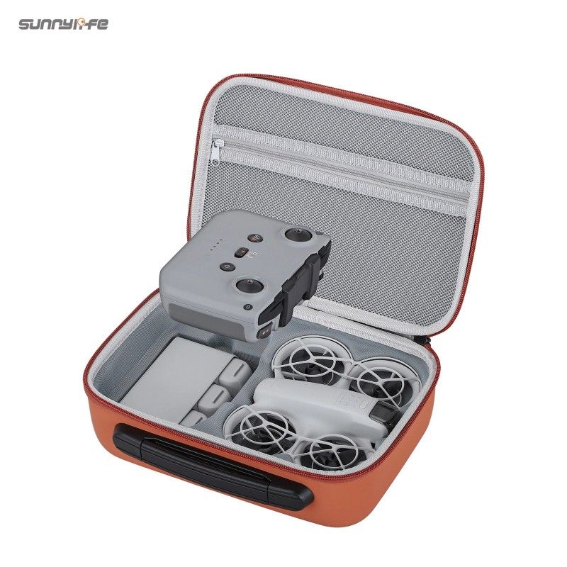 Custodia rigida grigia con tracolla per DJI Neo 2 Fly More Combo Custodia rigida grigia con tracolla per DJI Neo 2 Fly More Combo