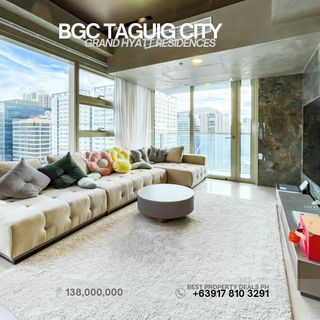 For Sale Interior Decorated 3 Bedroom Suite Grand Hyatt Residences South Tower BGC Taguig