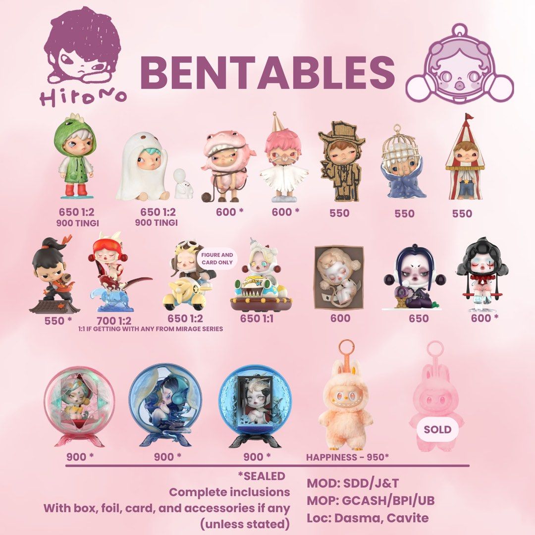 Hirono Skullpanda Labubu Monster (Category: Designer & Blind Box Toys) located in Dasmarinas. Submitted by jadecorpuz (Listing ID 1368528751, Image 1). Description: WTS / LFB HIRONO Amnesia Ghost Backoff Poet (unsealed) Birdcage (unsealed) Circus (unsealed) SKULLPANDA Water Party Bumper Car Laid Back Tomorrow Fantasy Route Everyday Wonderland The Timid Image of Reality Pivot Mirage Series KUBO Maple Slayer MONSTER Labubu V3 - Happiness ❌SOLD❌ Pop